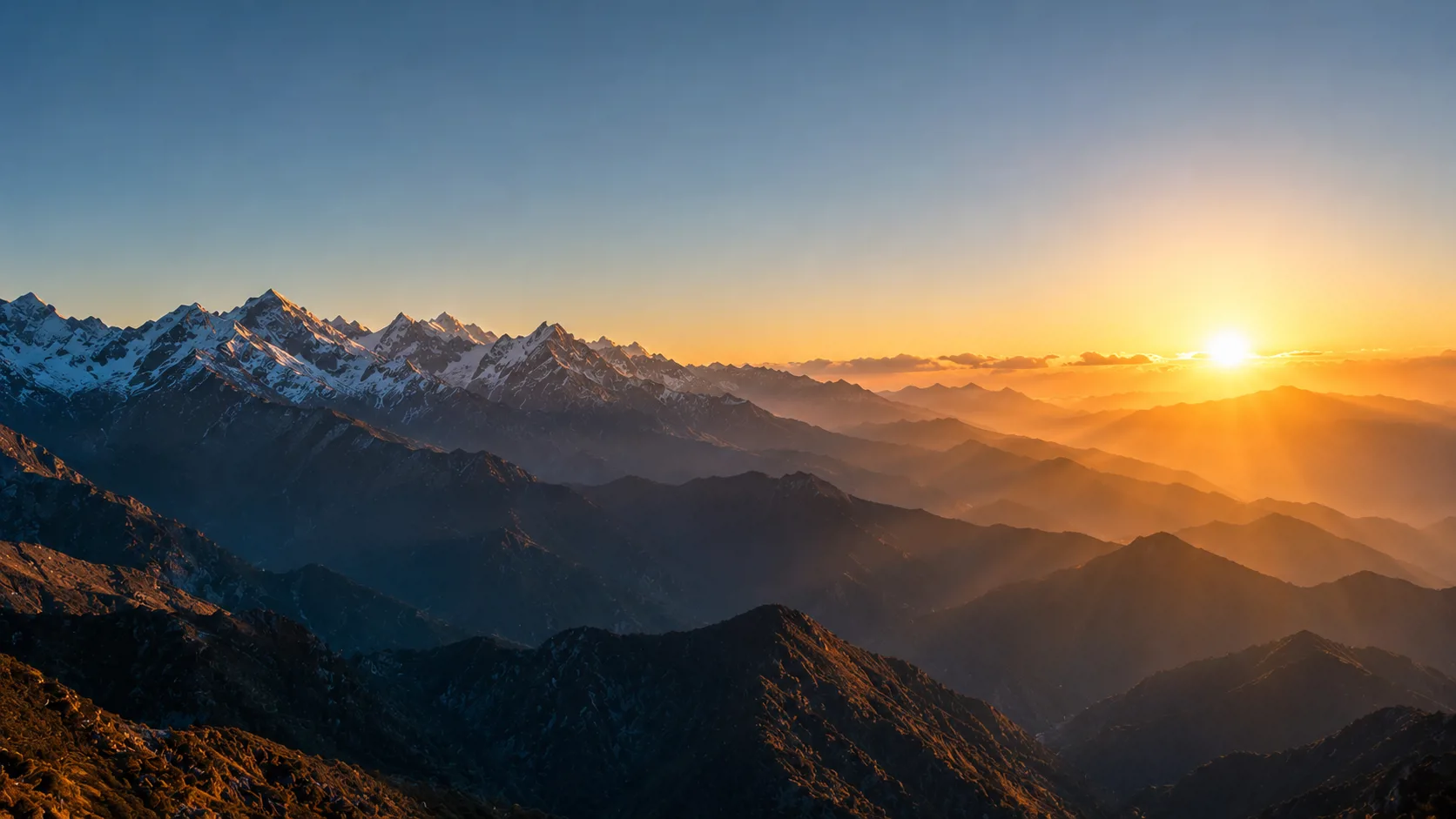 Dawn over the eastern Himalaya — the first Indian soil to meet the rising sun.